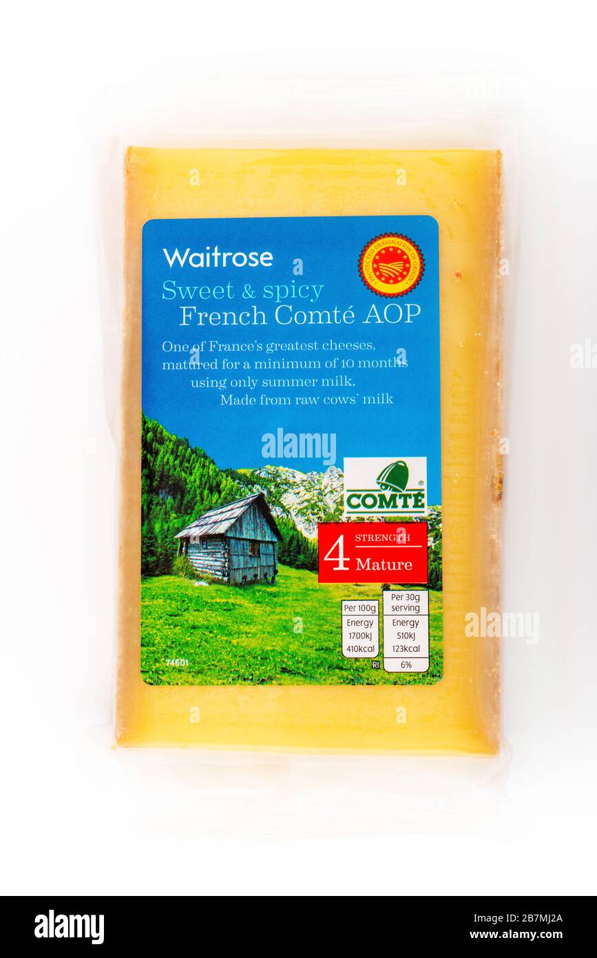Waitrose francese Comte AOP formaggio Foto Stock