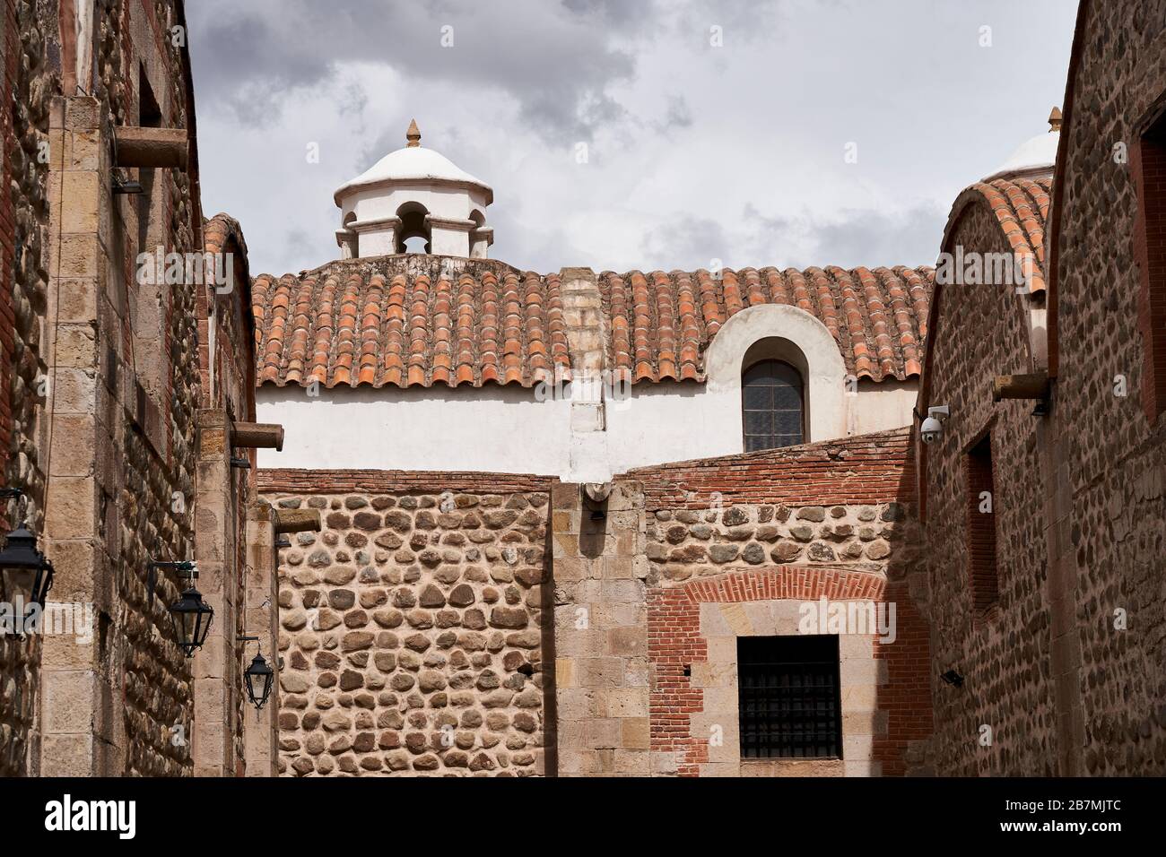 Profilo del tetto della zecca reale a Potosi, Bolivia Foto Stock
