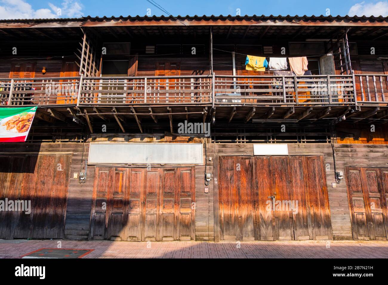 Tipchang Road, città vecchia, Lampang, Thailandia del nord Foto Stock