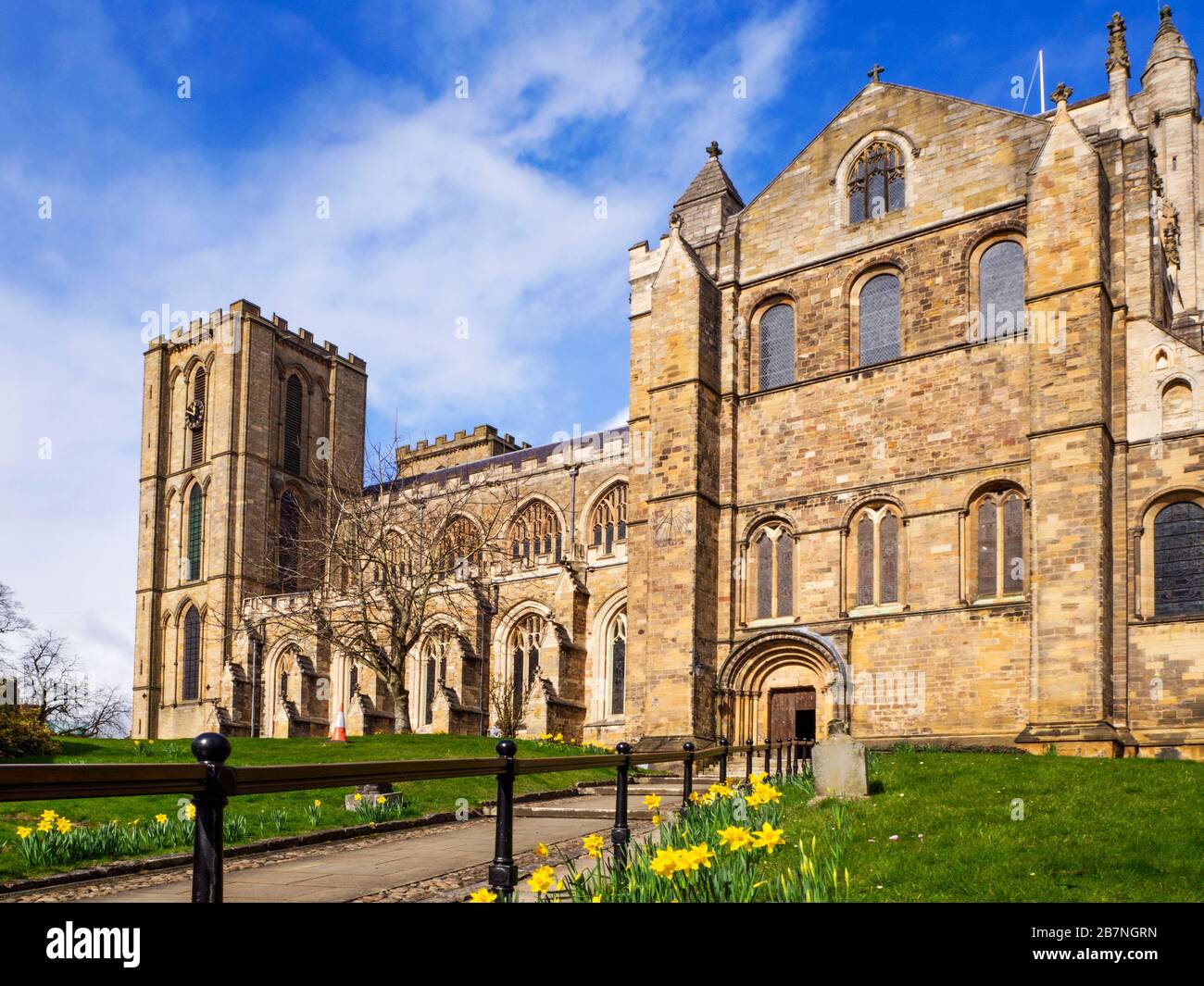 Nella cattedrale di Ripon in primavera Ripon North Yorkshire, Inghilterra Foto Stock