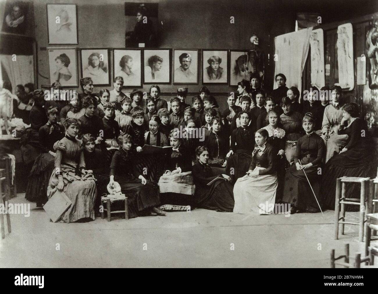Le donne dell'Acad e del xe9;mie Julian, 1880-1890. Collezione privata. Foto Stock