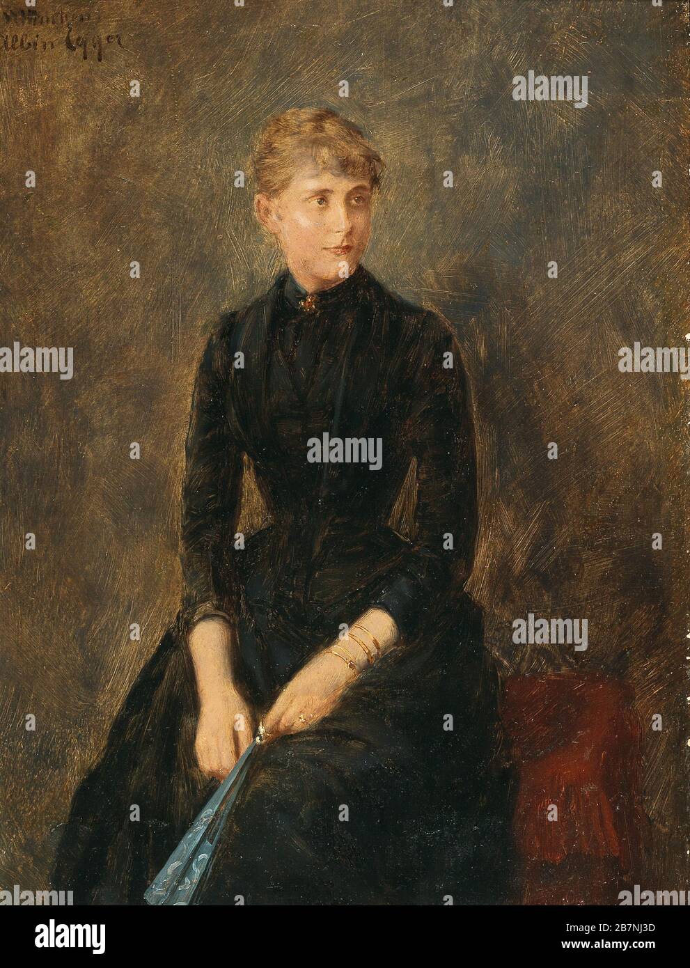 Ritratto del cantante Hedwig Helbig (1869-1951) , c. 1889. Collezione privata. Foto Stock