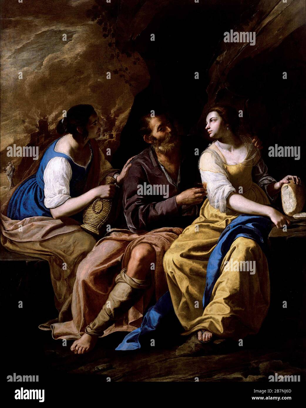 Lot e le sue Figlie, 1635-1637 ca. Trovato nella collezione del Museo de Santa Cruz, Toledo. Foto Stock