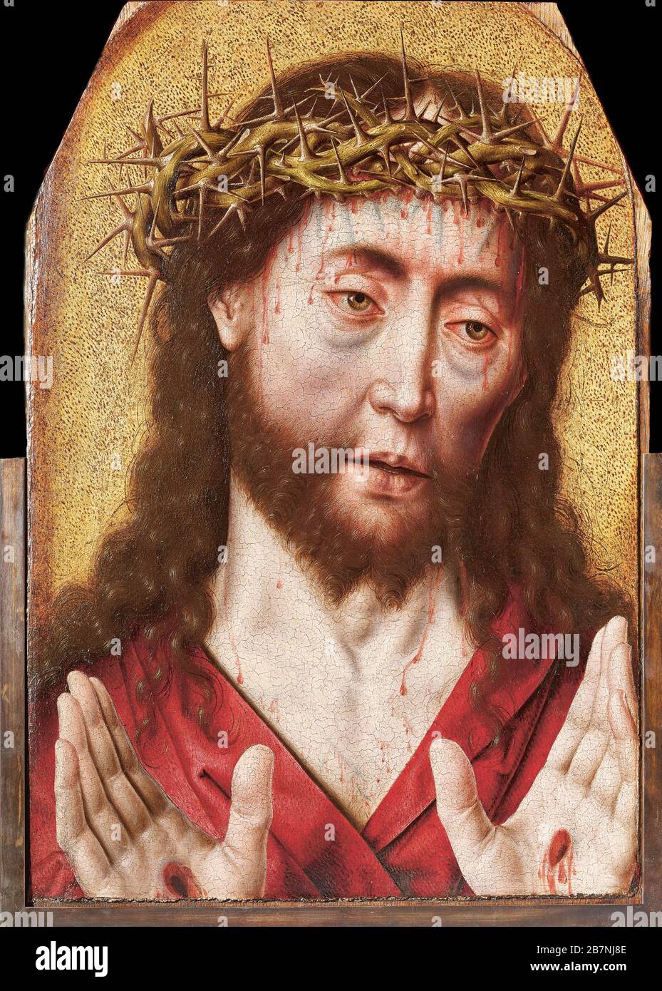 Cristo coronato di spine, c. 1495. Reperibile nella Collezione di Mus e N. xe9;e National d'Histoire et d'Art, Lussemburgo. Foto Stock