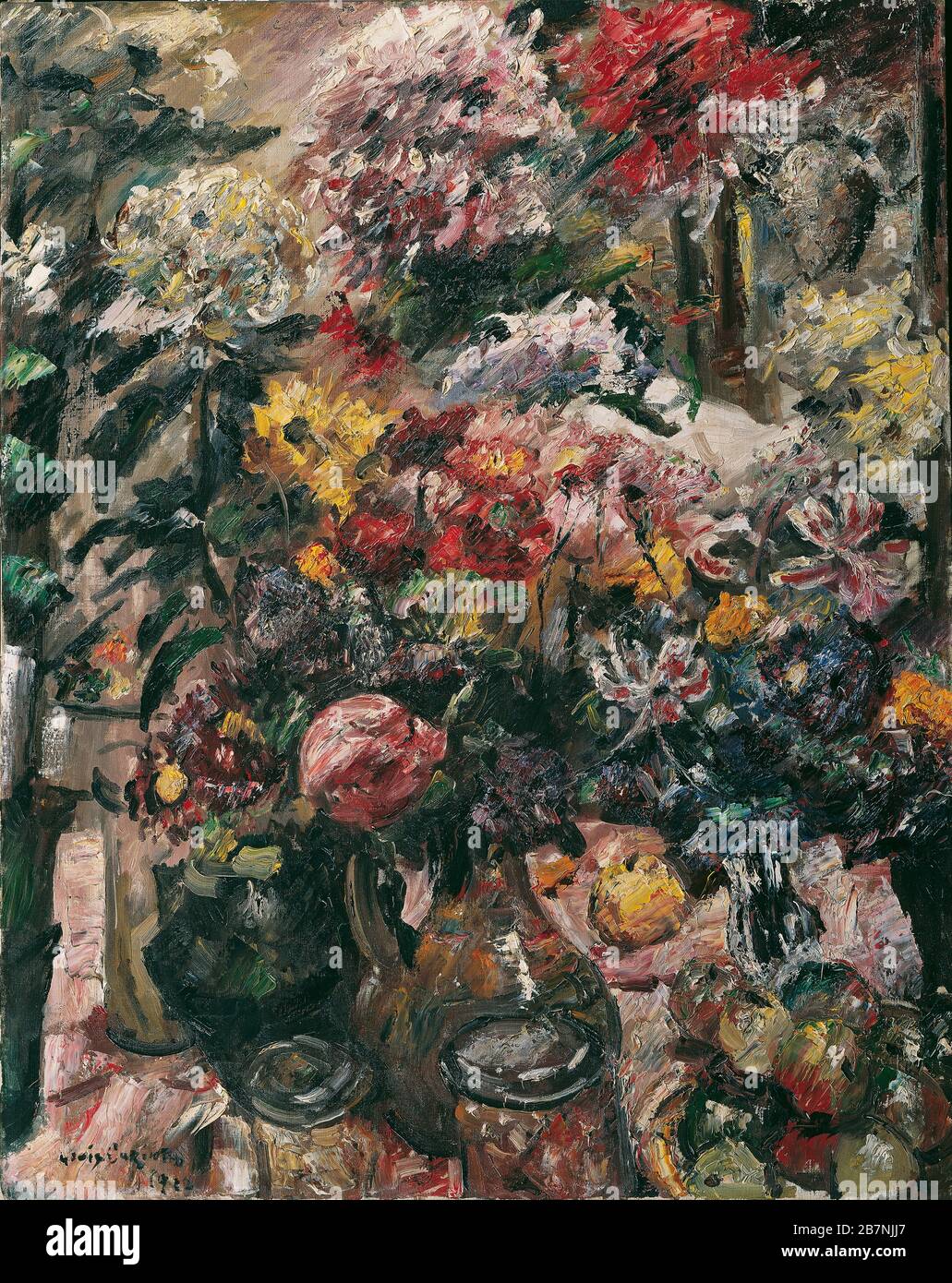 Ancora vita con Chrysanthemums e Amaryllis, 1922. Trovato nella Collezione di & xd6;sterreichische Galerie Belvedere, Vienna. Foto Stock