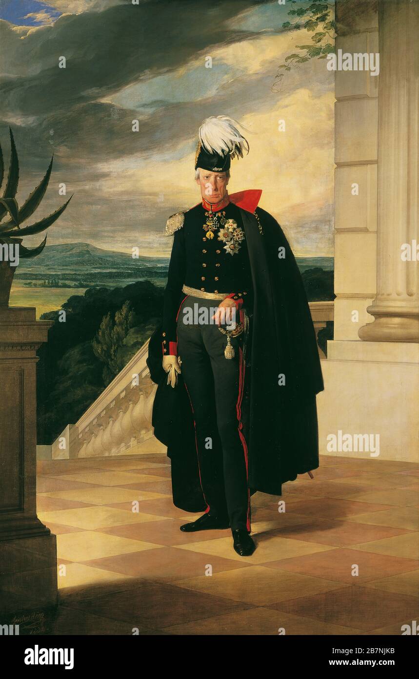 Imperatore Francesco i d'Austria (1768-1835) in uniforme generale prussiana, 1834. Trovato nella Collezione di & xd6;sterreichische Galerie Belvedere, Vienna. Foto Stock
