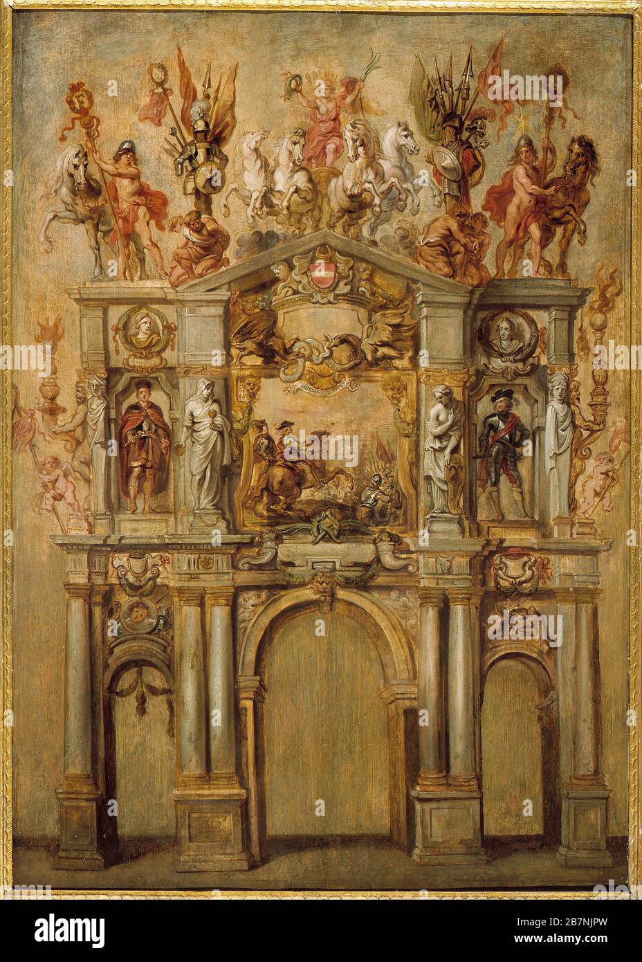 L'Arco di Ferdinando, 1634 ca. Trovato nella collezione di Rubenshuis. Foto Stock