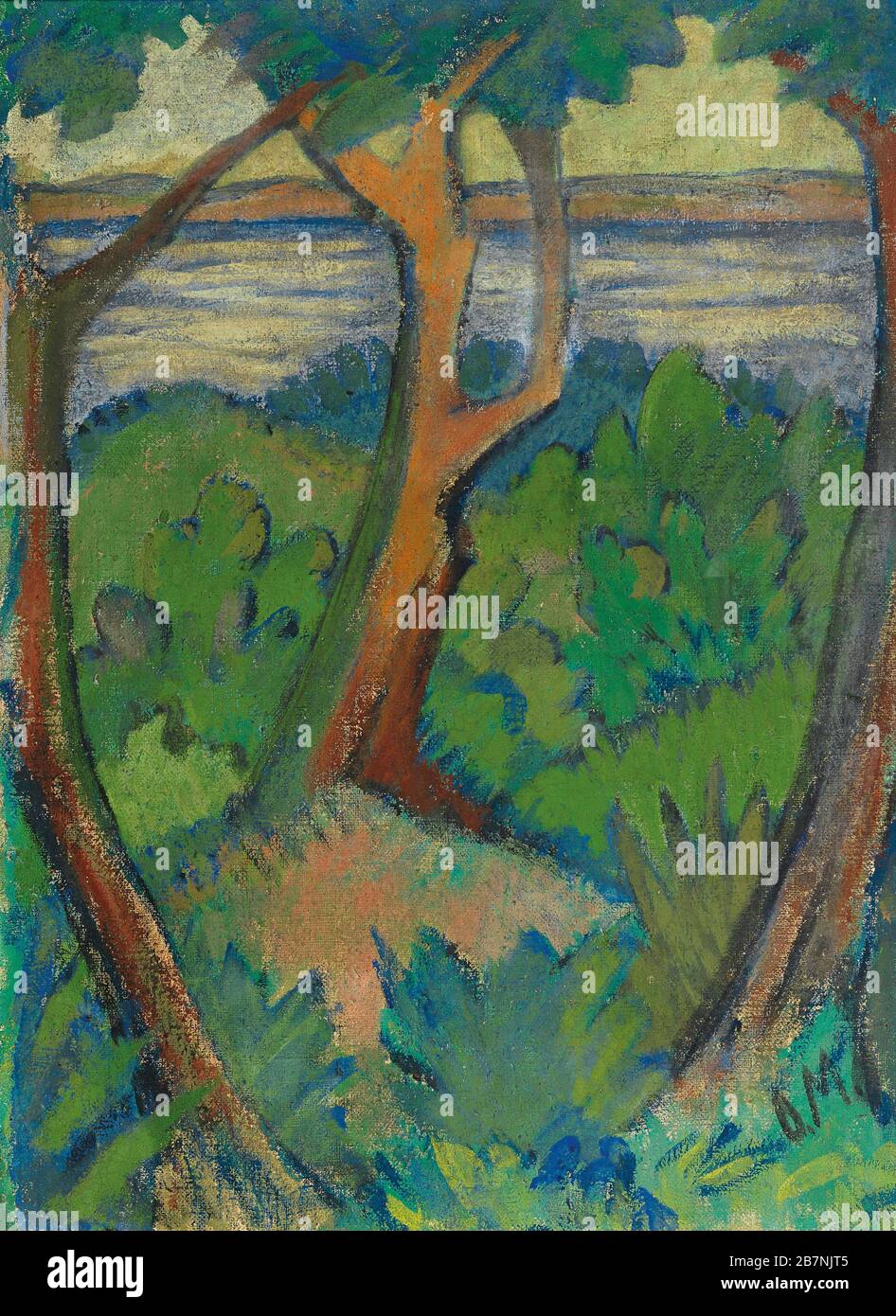 Paesaggio con tre alberi, 1923. Collezione privata. Foto Stock