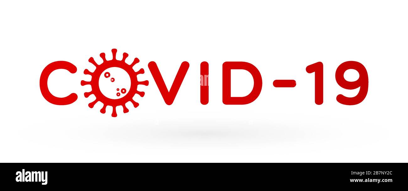 Covid-19. Coronavirus 2019 nCoV. Concetto di epidemia di influenza, rischio per la salute pubblica, MERS- cov, SARS-cov. Illustrazione vettoriale, design piatto Illustrazione Vettoriale