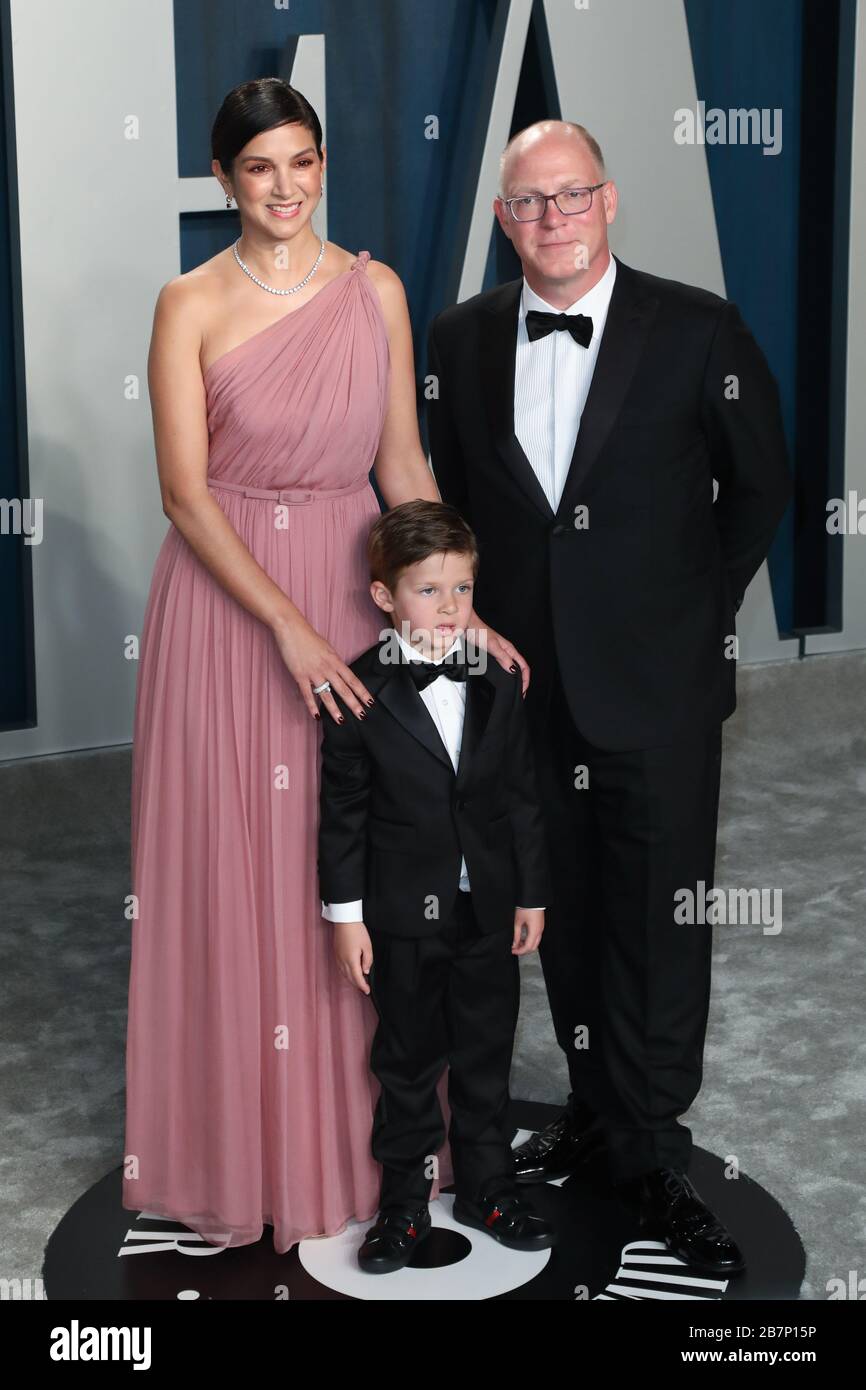 2020 Vanity Fair Oscar Party dopo la 92esima Oscar al WWallis Annenberg Center for the Performing Arts di Beverly Hills, California, il 9 febbraio 2020. Con: Radhika Jones, Max Petersen dove: Beverly Hills, California, Stati Uniti quando: 09 Feb 2020 credito: Sheri Determan/WENN.com Foto Stock