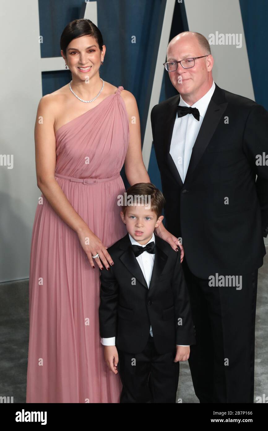 2020 Vanity Fair Oscar Party dopo la 92esima Oscar al WWallis Annenberg Center for the Performing Arts di Beverly Hills, California, il 9 febbraio 2020. Con: Radhika Jones, Max Petersen dove: Beverly Hills, California, Stati Uniti quando: 09 Feb 2020 credito: Sheri Determan/WENN.com Foto Stock