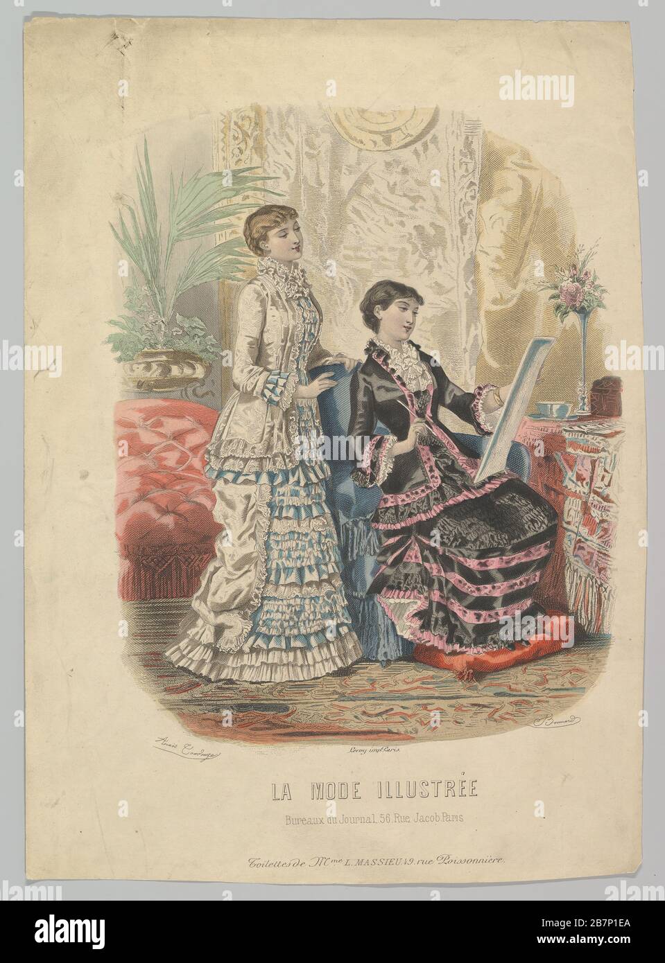 Toilette de Mme. L. Massieu, da la Mode Illustr e n. xe9;e, 1881. Foto Stock