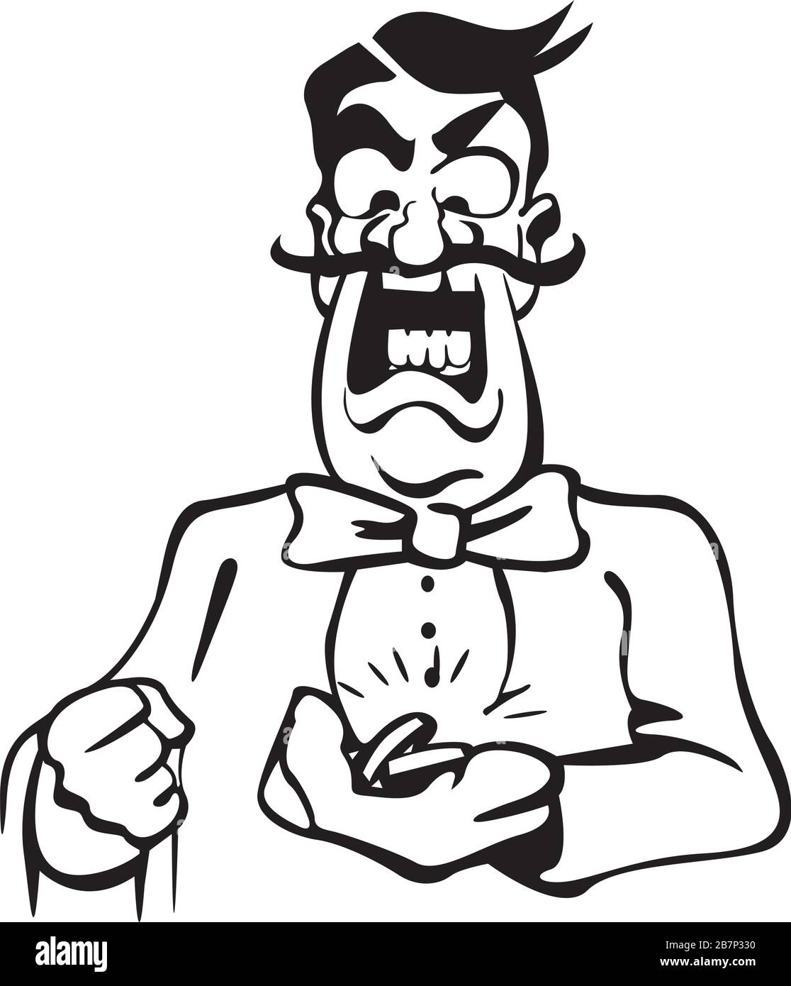 il cameriere ha preso una mancia Illustrazione Vettoriale