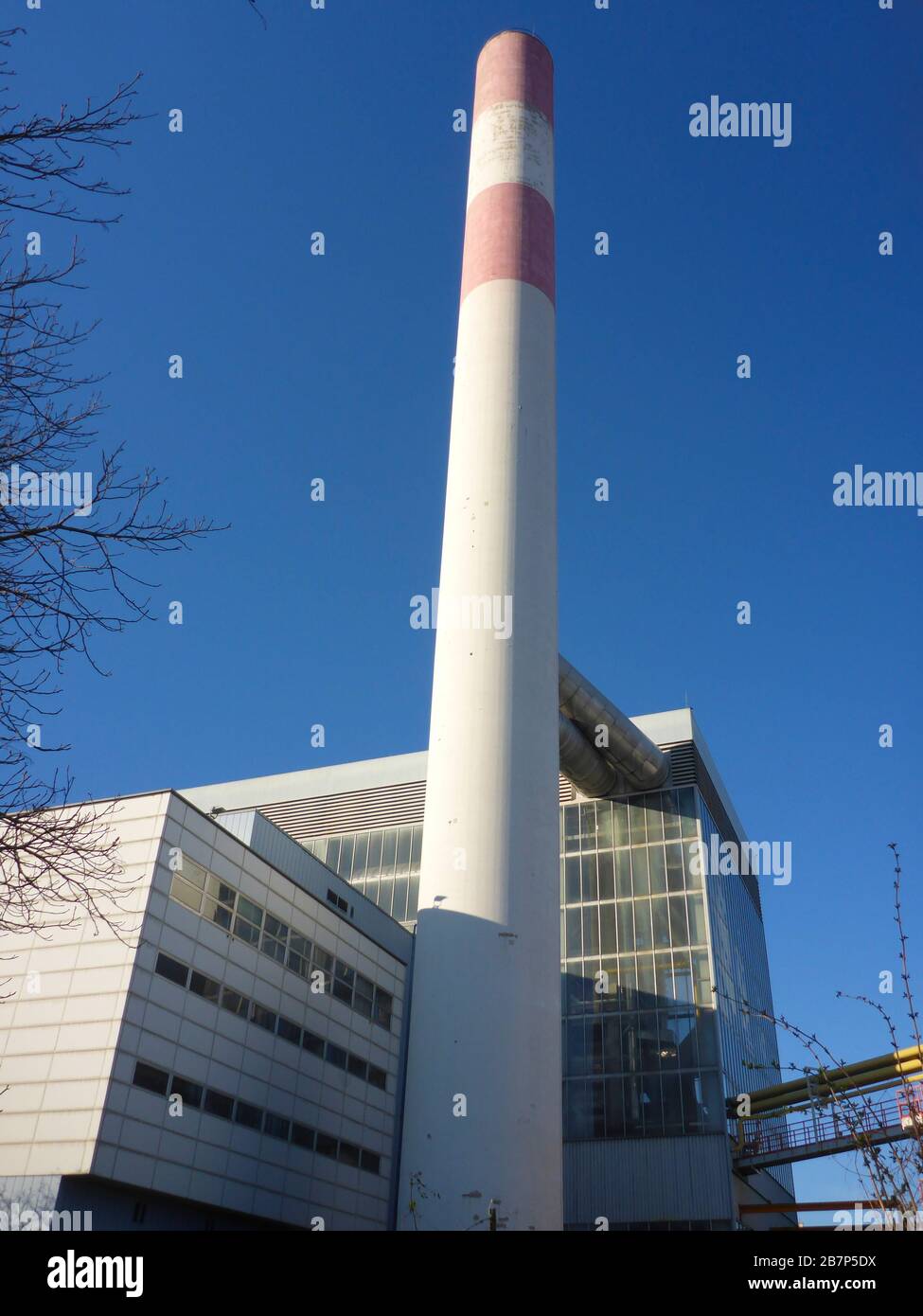 Wien, Vienna: Fernheizwerk Kagran (impianto di teleriscaldamento), nel 22. Donaustadt, Vienna, Austria Foto Stock
