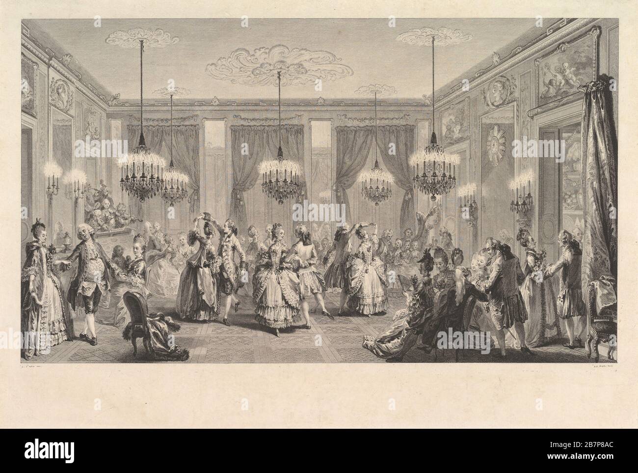 Le Bal Par e N. xe9;, 1774. Dopo Augustin de Saint-Aubin Foto Stock