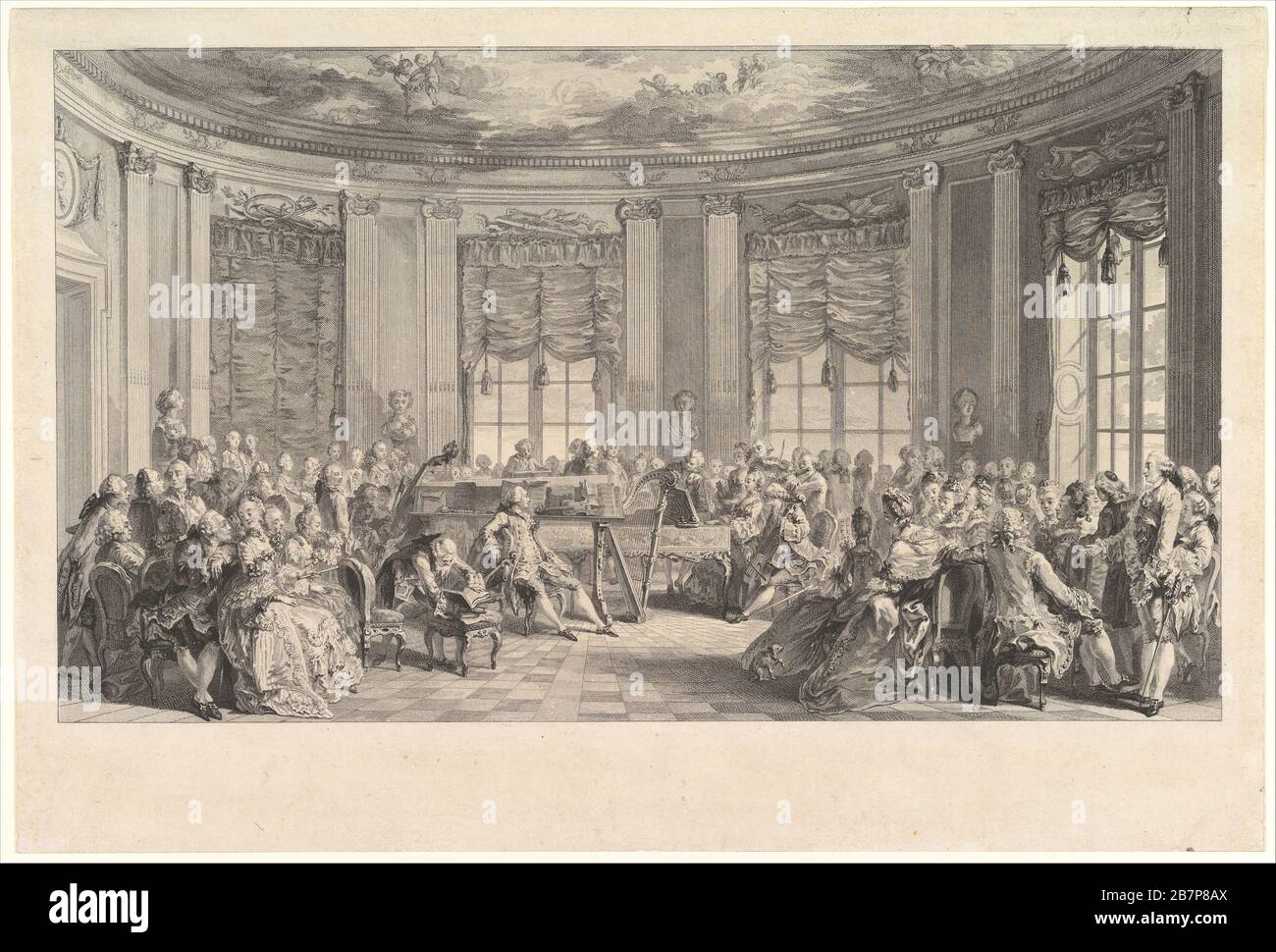 Il Concerto, 1774. Dopo Augustin de Saint-Aubin Foto Stock