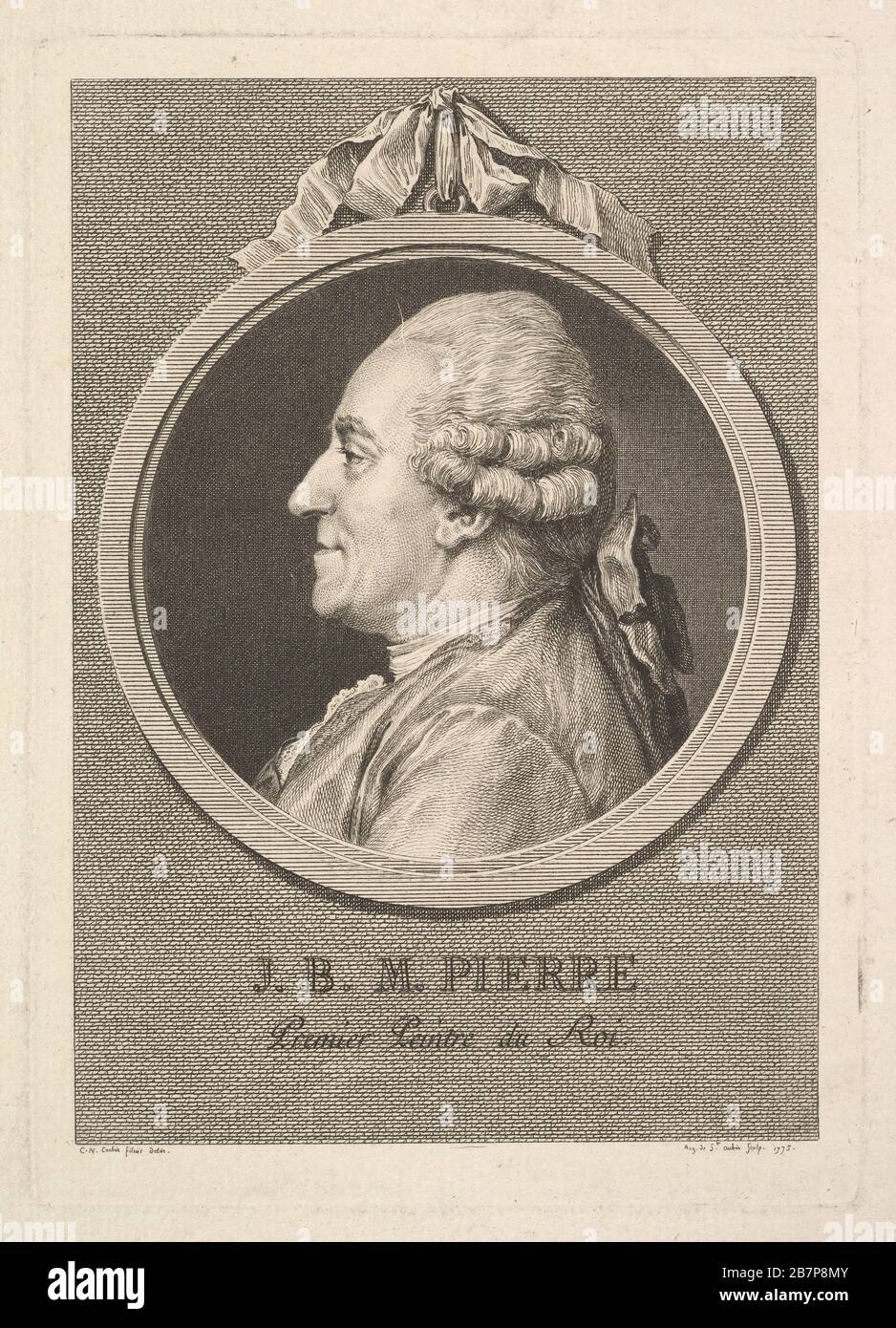 Ritratto di Jean-Baptiste-Marie Pierre, 1775. Dopo Charles Nicolas Cochin II Foto Stock