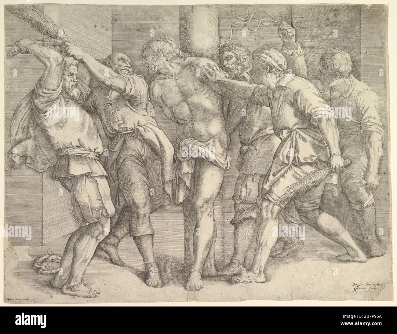 La Flagellazione, ca. 1552-61. Foto Stock