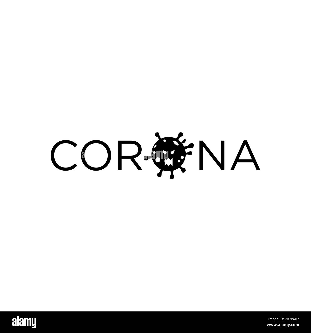Corona Virus 2020. Malattia del virus Wuhan, infografica dei metodi di prevenzione delle infezioni virali. Infografica, Logo, simbolo e come prevenire. Illustrazione vettoriale Foto Stock