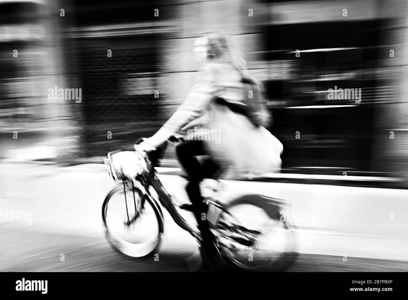 Film astratto sfondo e fotografia di strada in bianco e nero a Lione, Francia Foto Stock