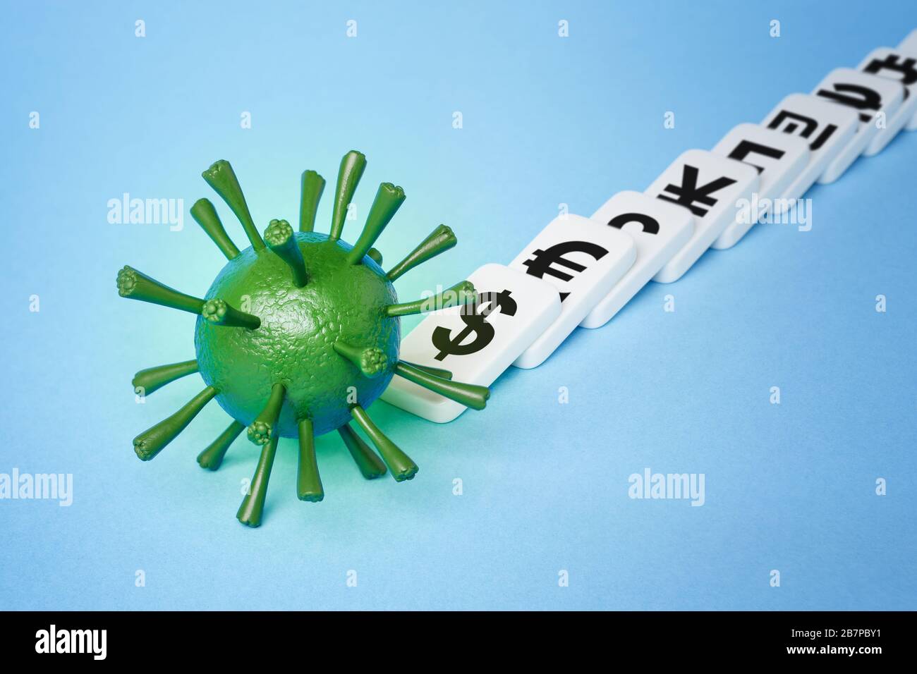 Il coronavirus uccide l’economia. COVID-19 lancia la crisi finanziaria globale Foto Stock