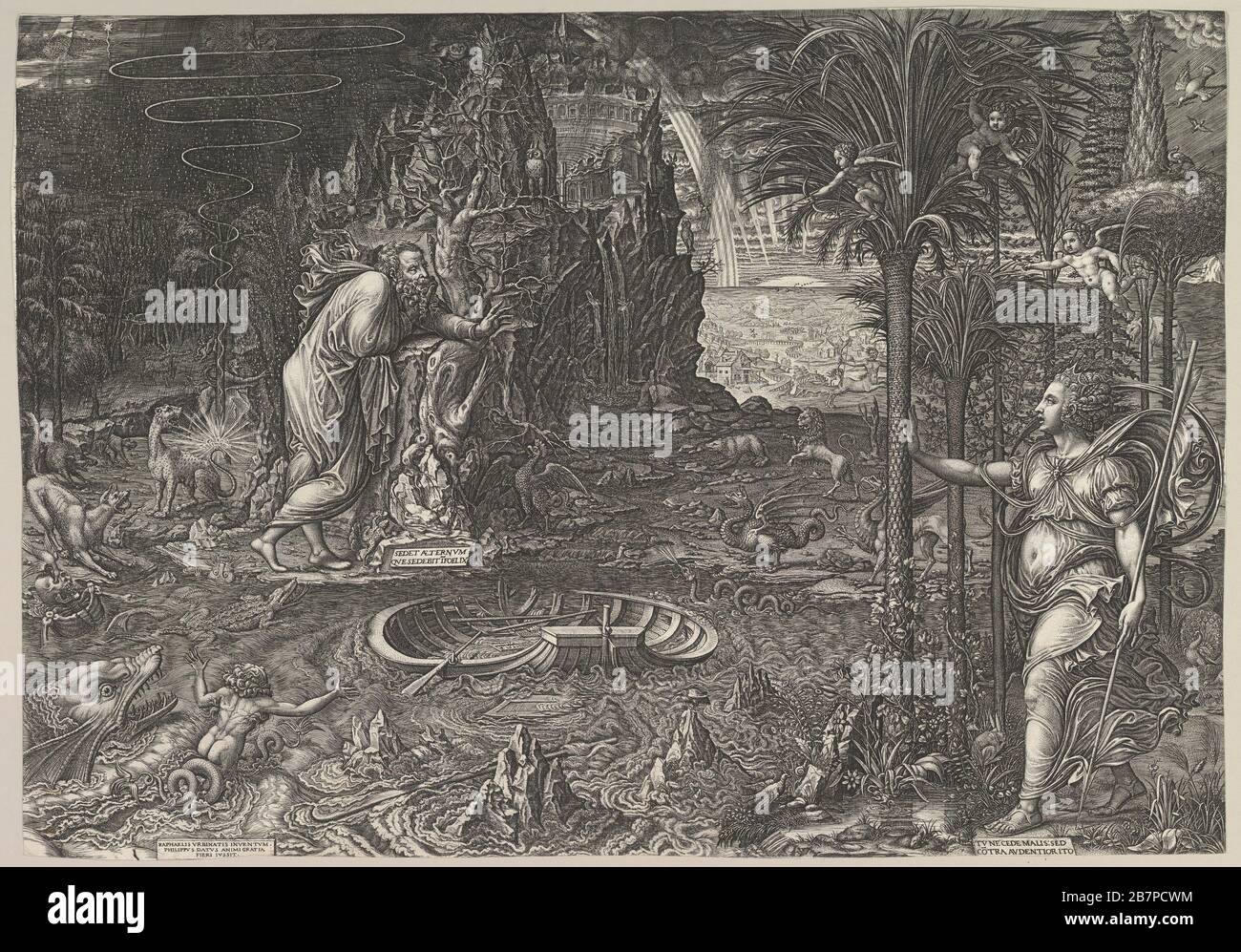 Allegoria della vita, 1561. Dopo Raphael Foto Stock