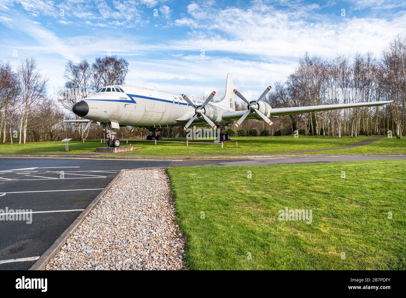 Bristol Britannia 312, RAF Museum, Cosford, Inghilterra Foto Stock