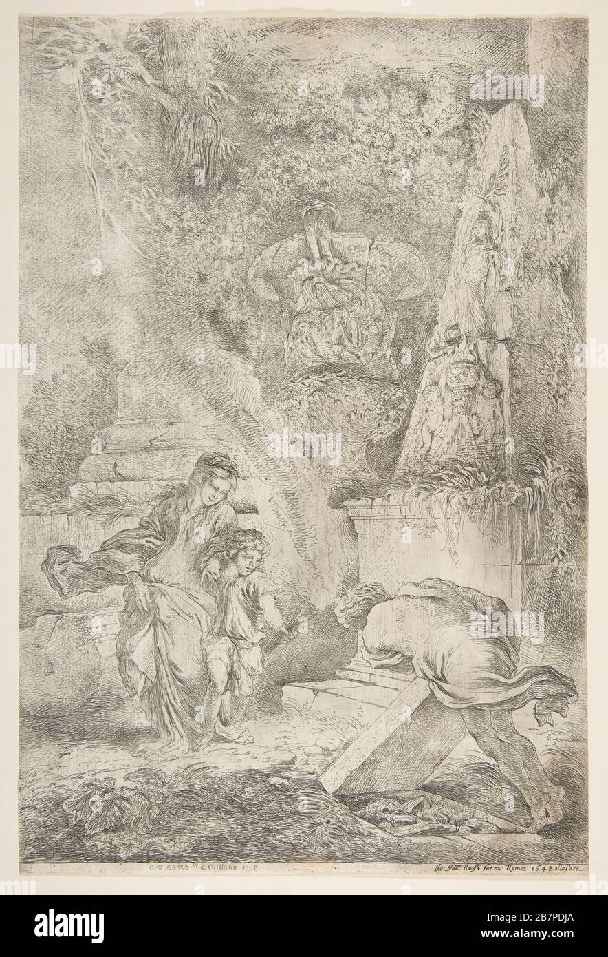 Theseo trovò le braccia di suo padre, 1645 (pubblicato nel 1648). Foto Stock