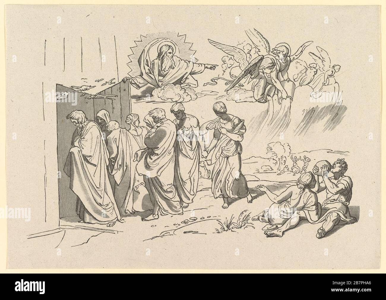 Dio chiama Noè e la sua Famiglia nell'Arca, 1827 (?). Foto Stock