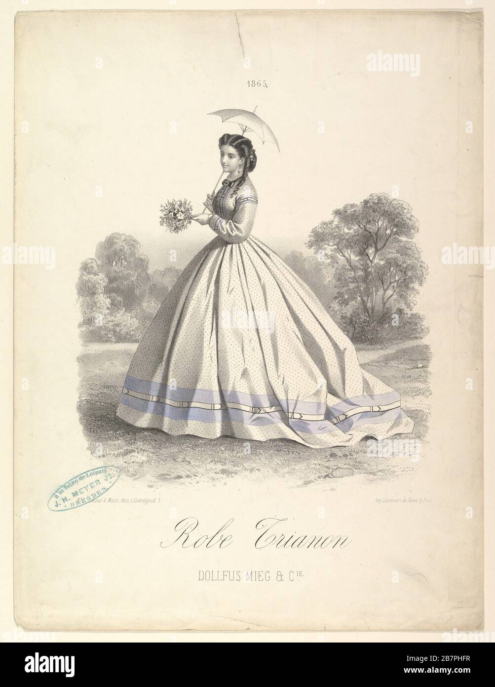 Robe Trianon, Dollfus Mieg &amp; Cie, 1865. Foto Stock