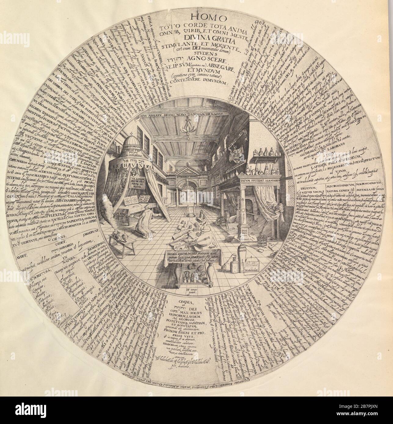 Il laboratorio dell'Alchimista di Heinrich Khunrath, Amphiteatrum sapientiae aeternae.n.d. Foto Stock