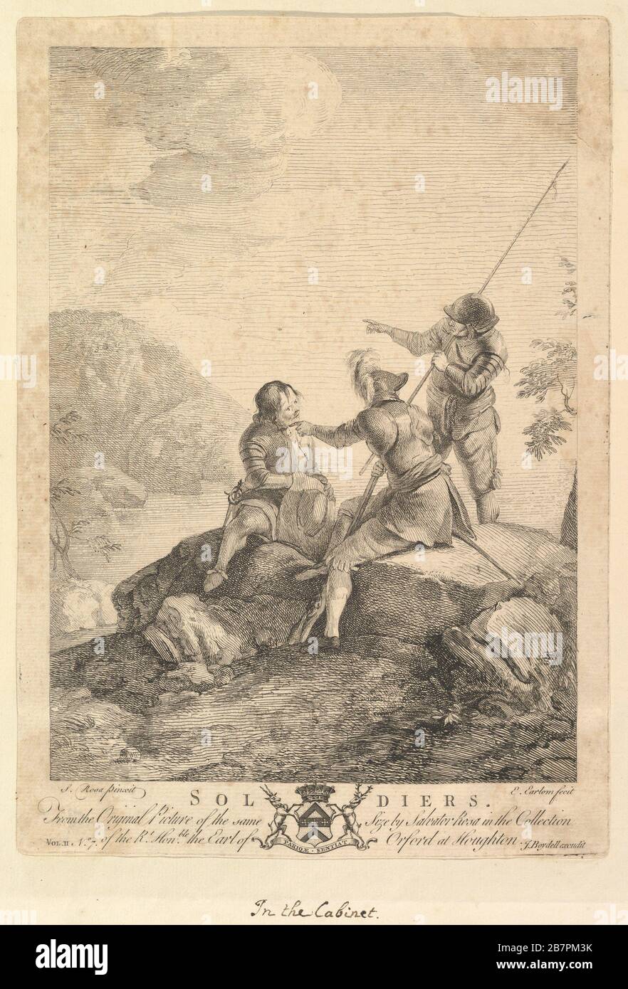 Tre soldati, 1766-67. Dopo Salvator Rosa. Foto Stock