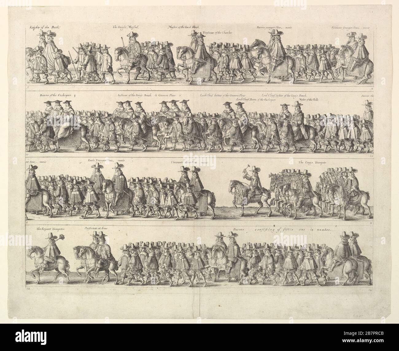 Incoronazione Processione di Carlo II attraverso Londra, 1662. Foto Stock