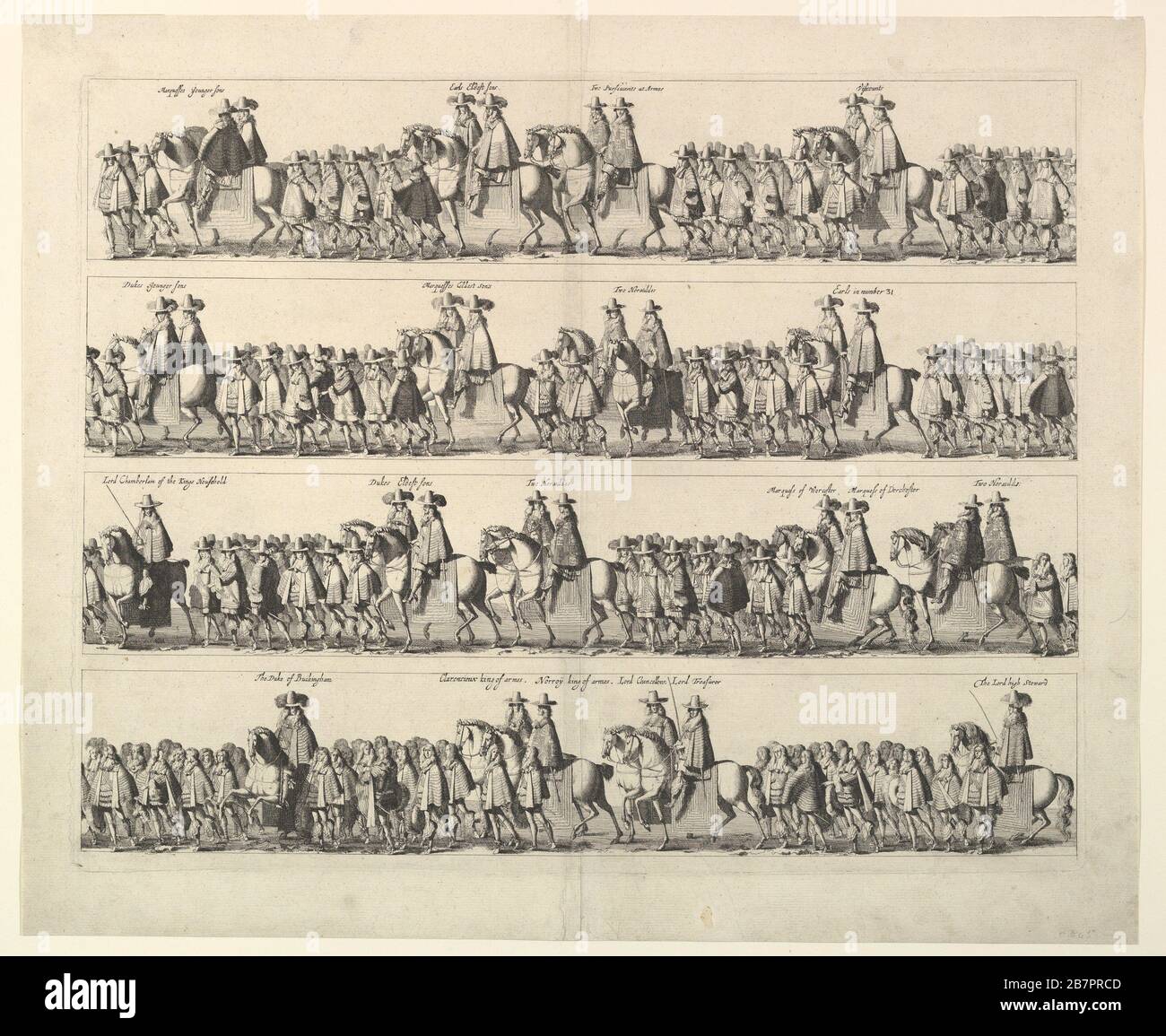 Incoronazione Processione di Carlo II attraverso Londra, 1662. Foto Stock