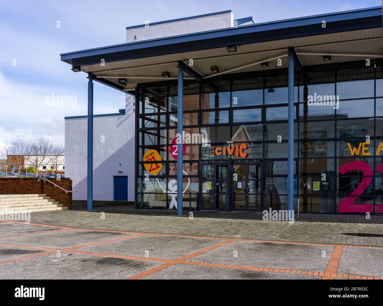 Il Teatro civico di Dublino Sud in Belgard Square North Tallaght, Dublino, Irlanda. Foto Stock