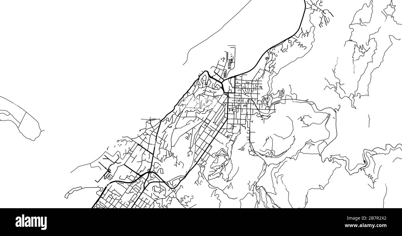 Mappa urbana vettoriale della città di Nelson, Nuova Zelanda Illustrazione Vettoriale