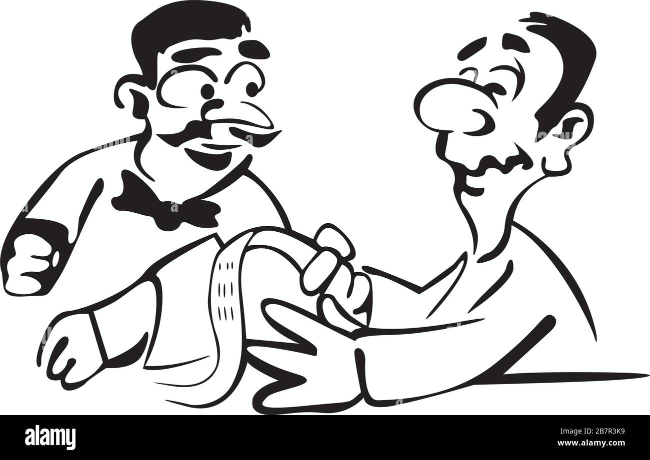 cliente sorpreso dal conto alto Illustrazione Vettoriale