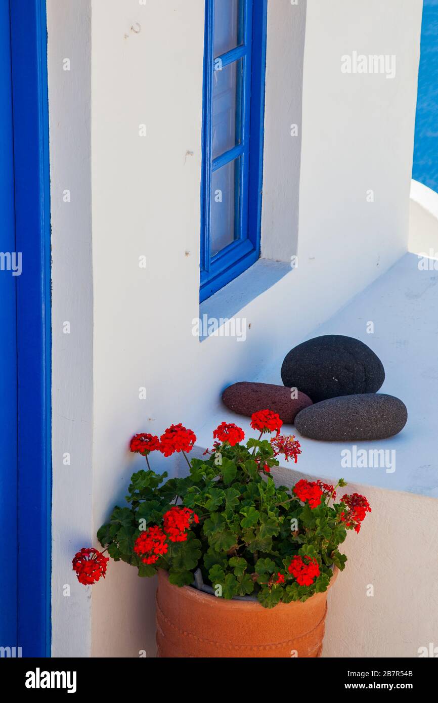 Isola di Santorini. La Grecia Foto Stock