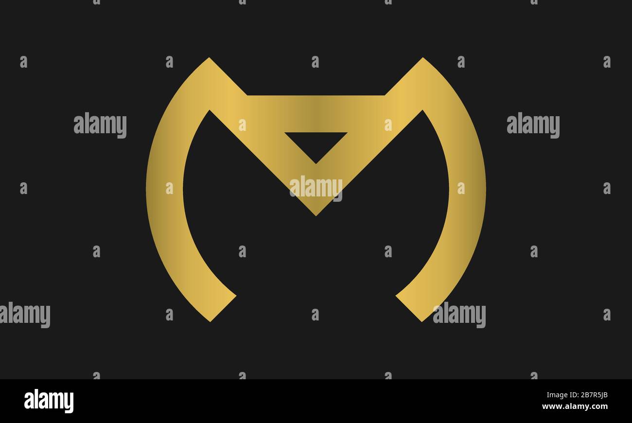 AM, ma Letter Logo Design con la moderna e creativa tipografia trendy e il logo monogramma. Illustrazione Vettoriale