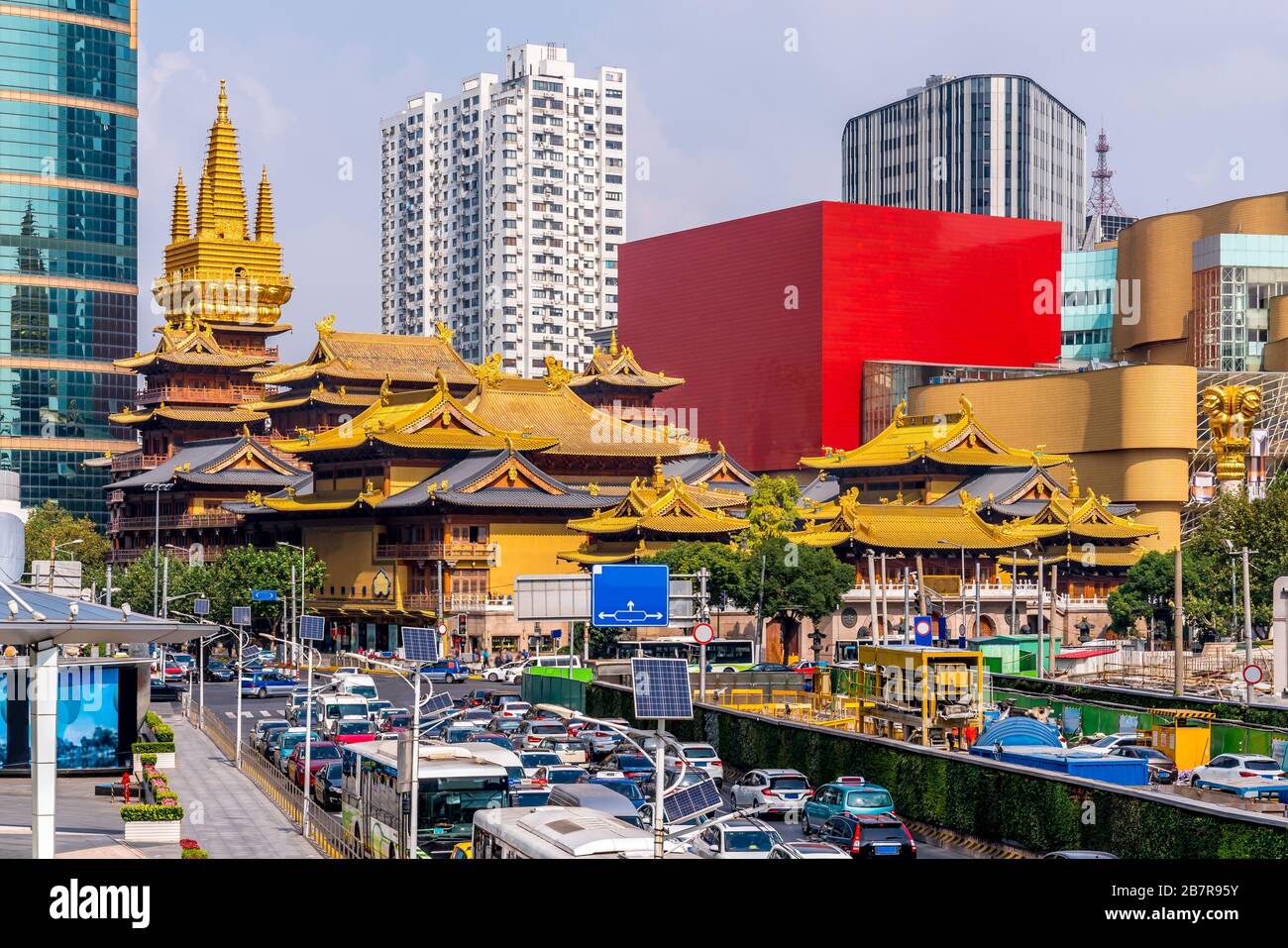 Jing un tempio a Shanghai, Cina Foto Stock