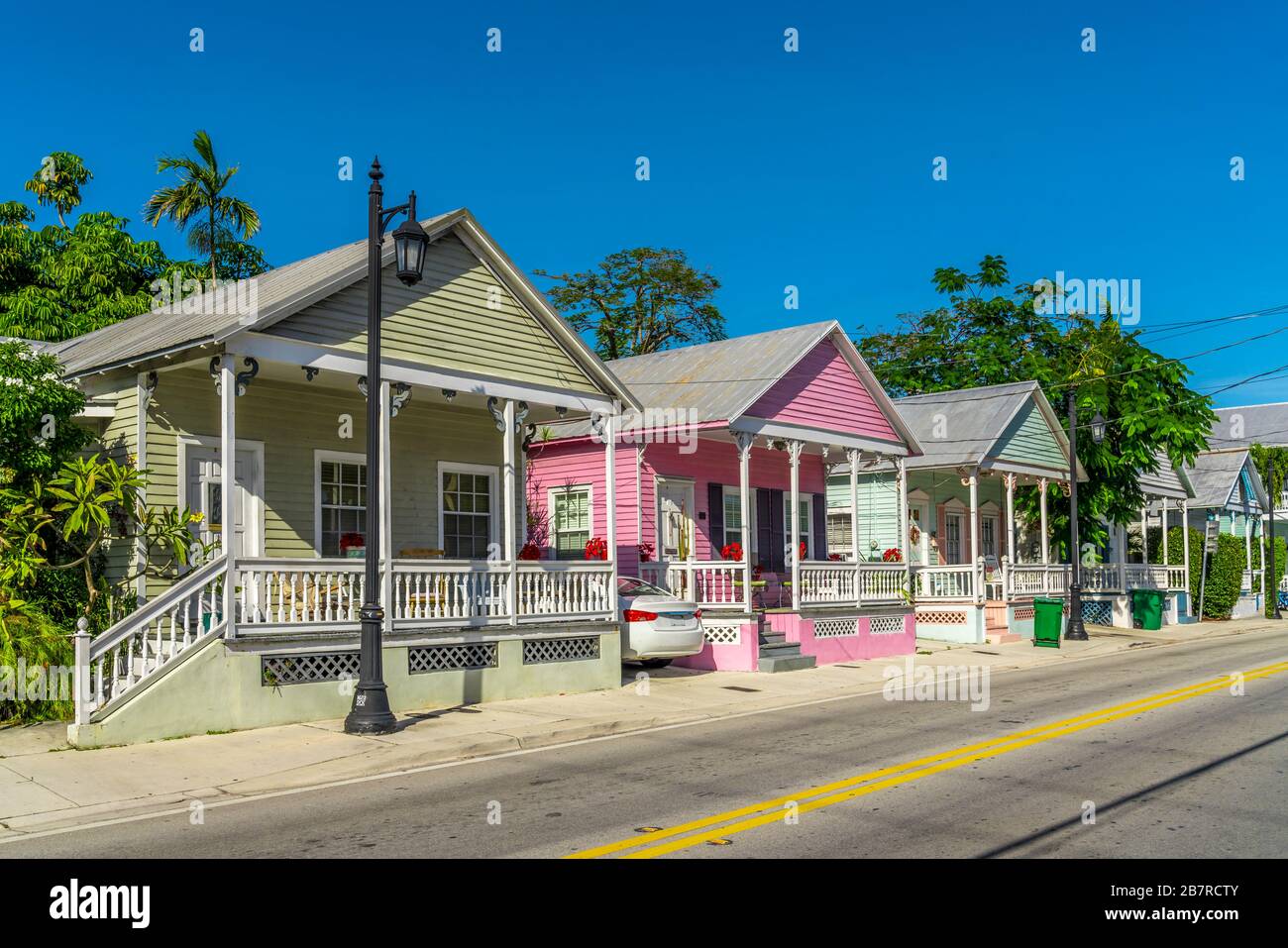 Case colorate a Key West, Florida Foto Stock