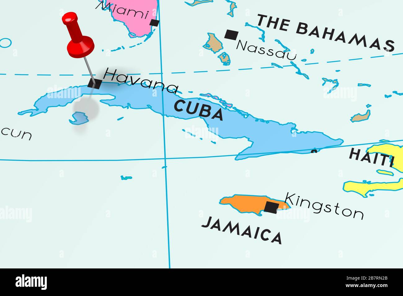Cuba political map capital havana immagini e fotografie stock ad alta ...