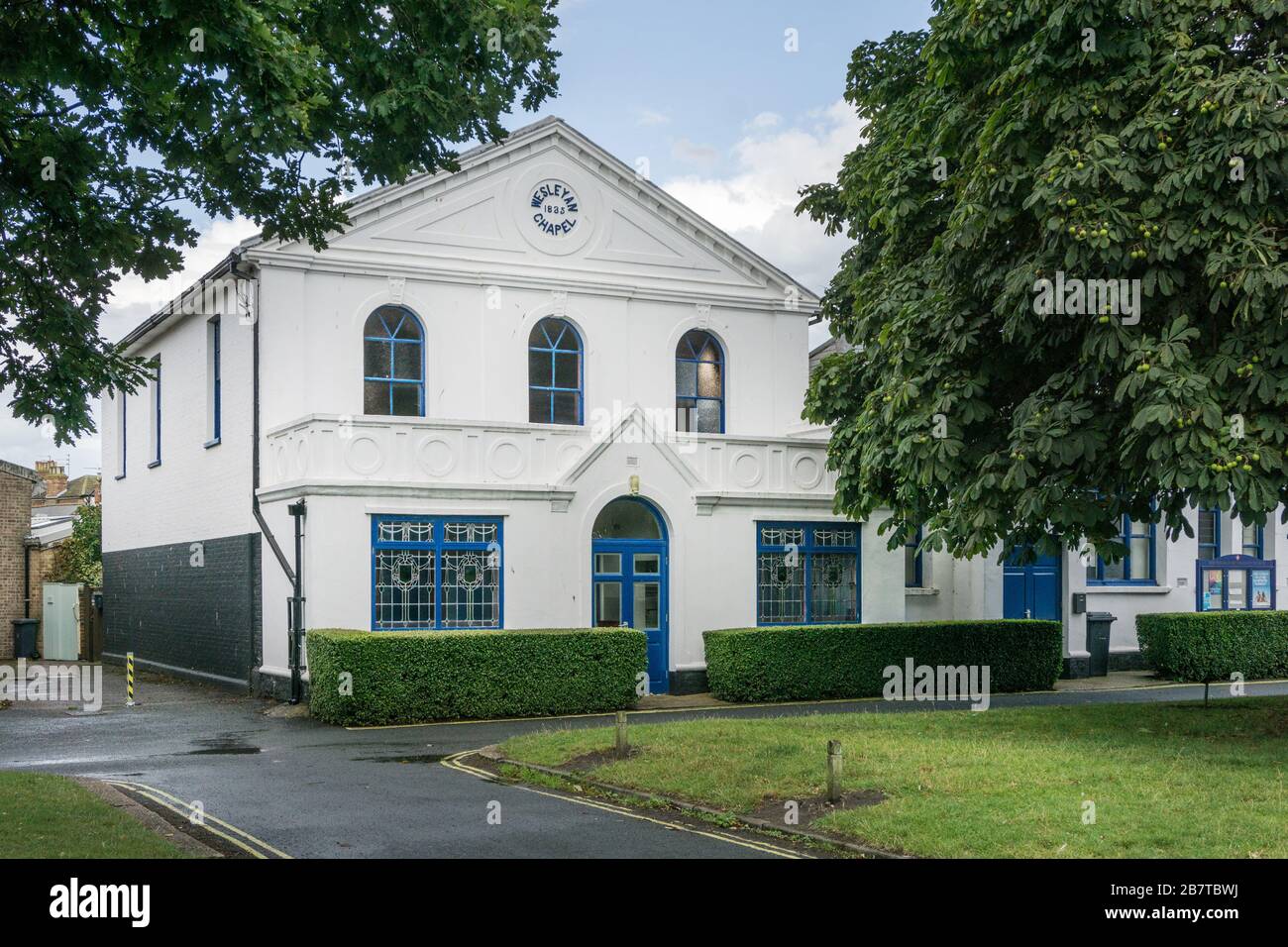 Ex Cappella Wesleyan, risalente al 1835, Southwold, Suffolk, Regno Unito; ora sede della Chiesa Metodista di Southwold Foto Stock