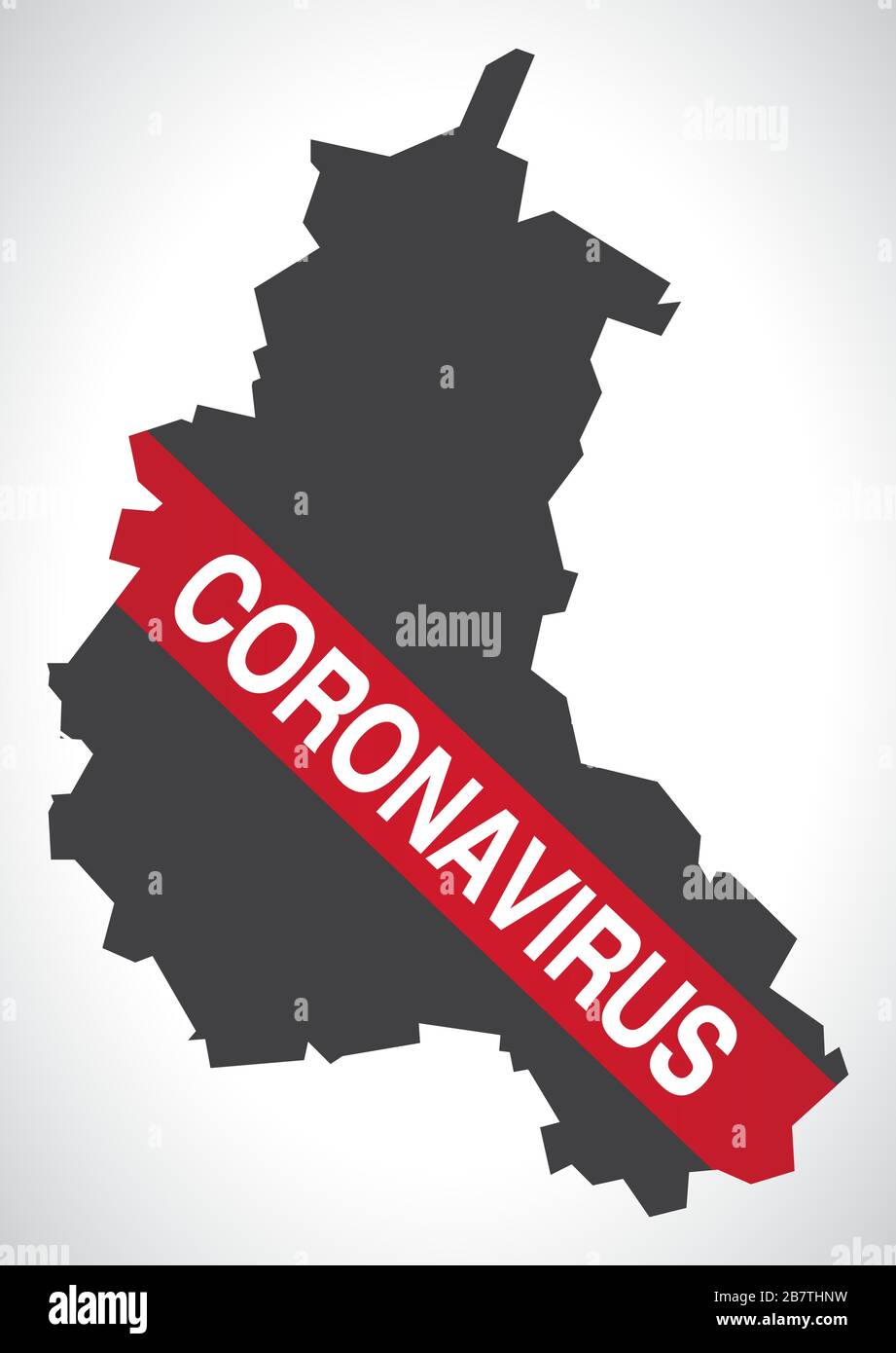 Champagne-Ardenne FRANCIA mappa della regione con Coronavirus allerta illustrazione Illustrazione Vettoriale