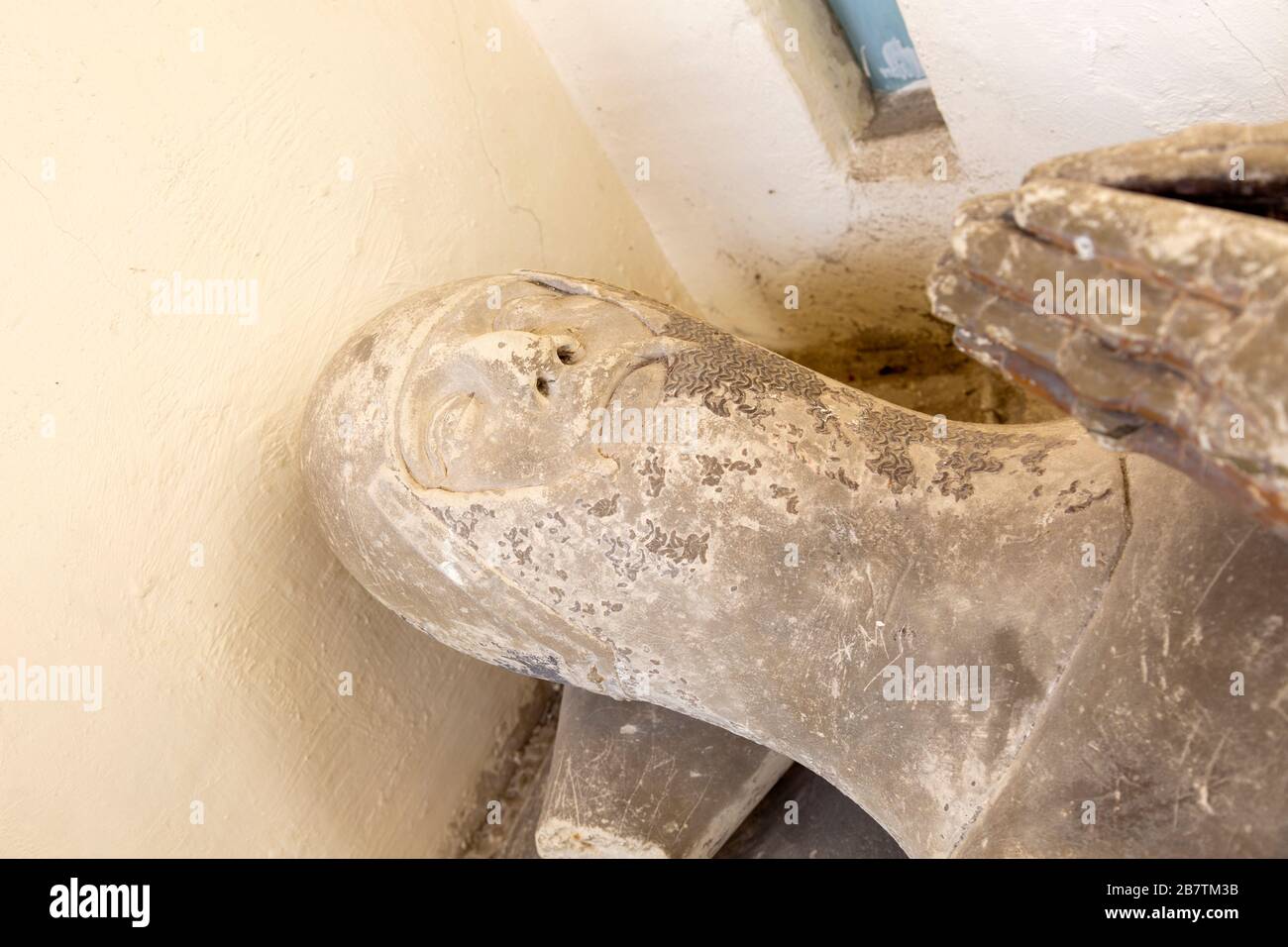 L'effigie della tomba di pietra di Sir John Wingfield morì nel 1361, la chiesa di Wingfield, Suffolk, Inghilterra, Regno Unito Foto Stock