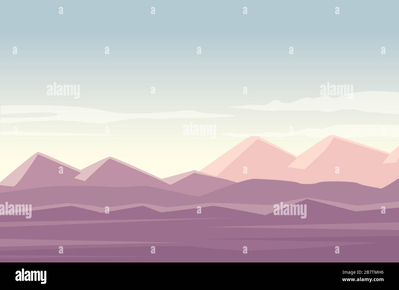 bellissimo paesaggio con scenario desertico Illustrazione Vettoriale