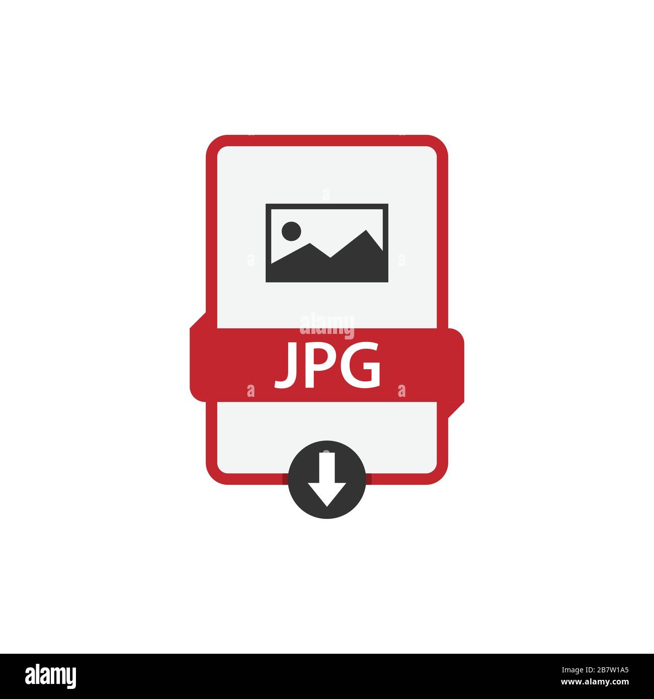 JPG scarica immagine vettoriale formato file. Vettore grafico disegno piatto icona file JPG Illustrazione Vettoriale