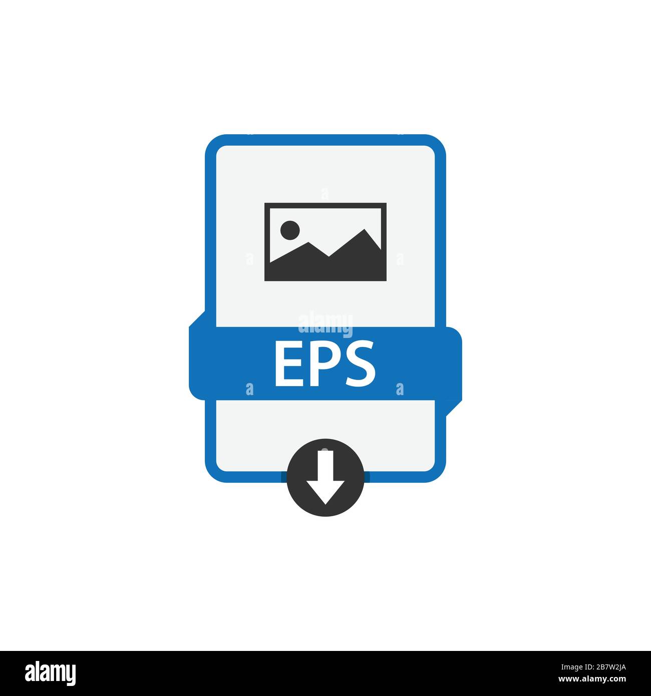 Immagine vettoriale formato file di download EPS. Vettore grafico disegno piatto icona file EPS Illustrazione Vettoriale