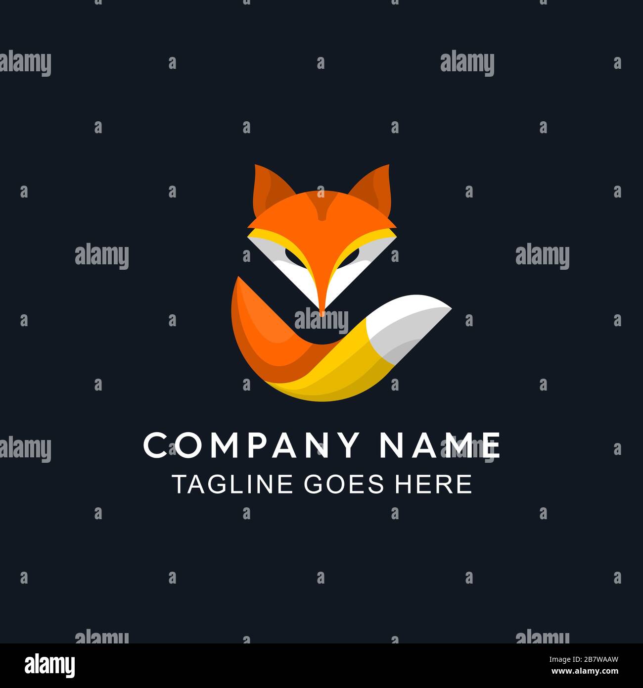 Logo professionale Gradient Fox Foto Stock