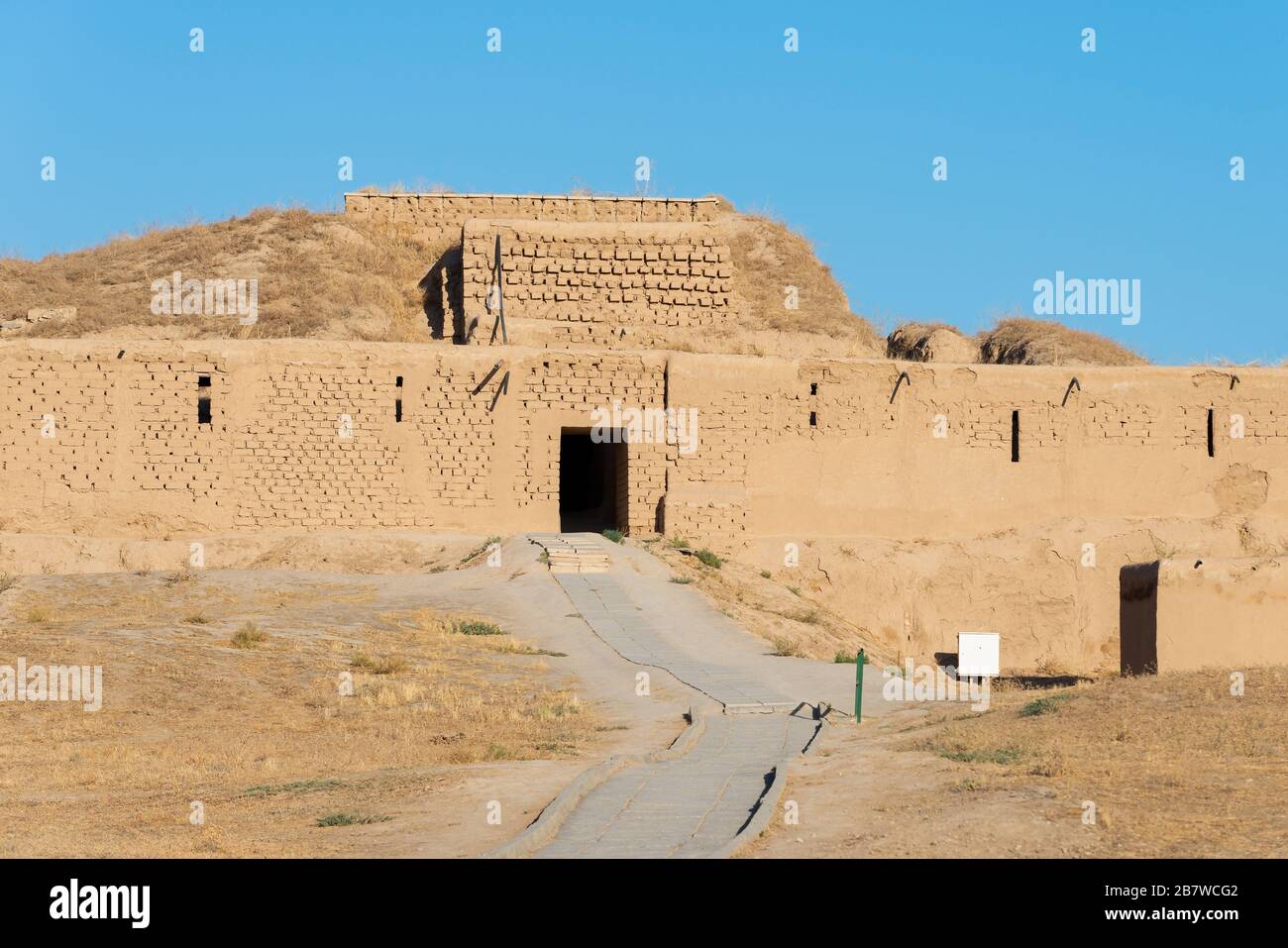 Sito archeologico di Nisa / Nicea, l'antica capitale di Parthaunisa, nell'Impero Parthiano. Ribattezzato Mithradatkirt. Situato in Turkmenistan. Foto Stock